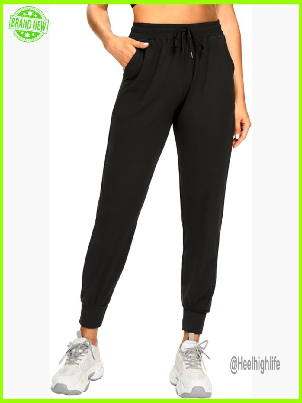 Women's Sweatpants with Pockets, Soft Stretch Fabric, Drawstring Waist, Joggers